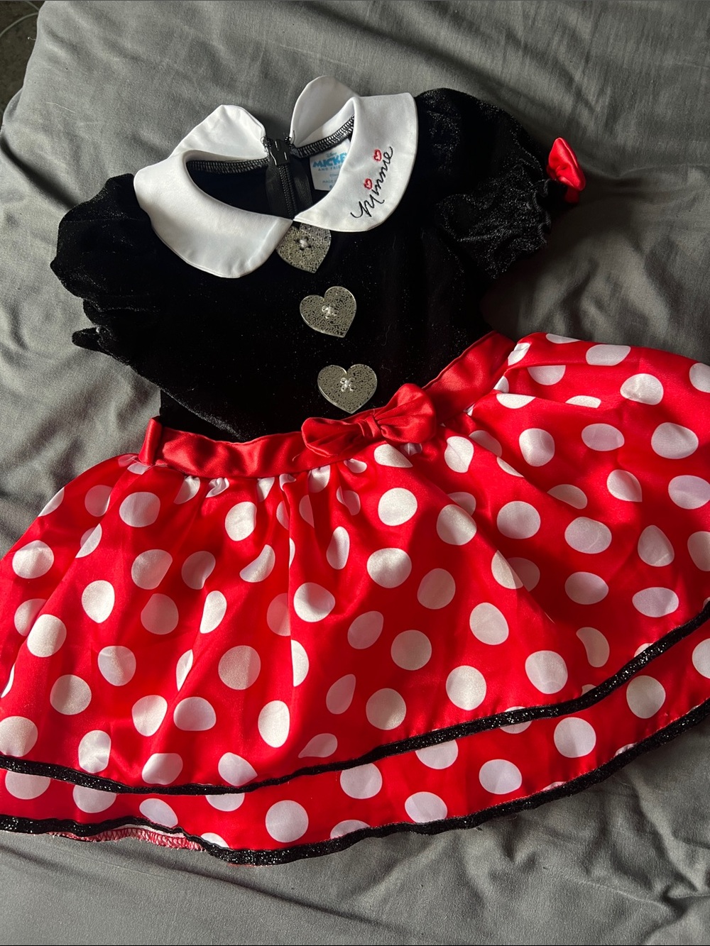 Spirit Black & Red Polka Dot Minnie-Inspired Dress